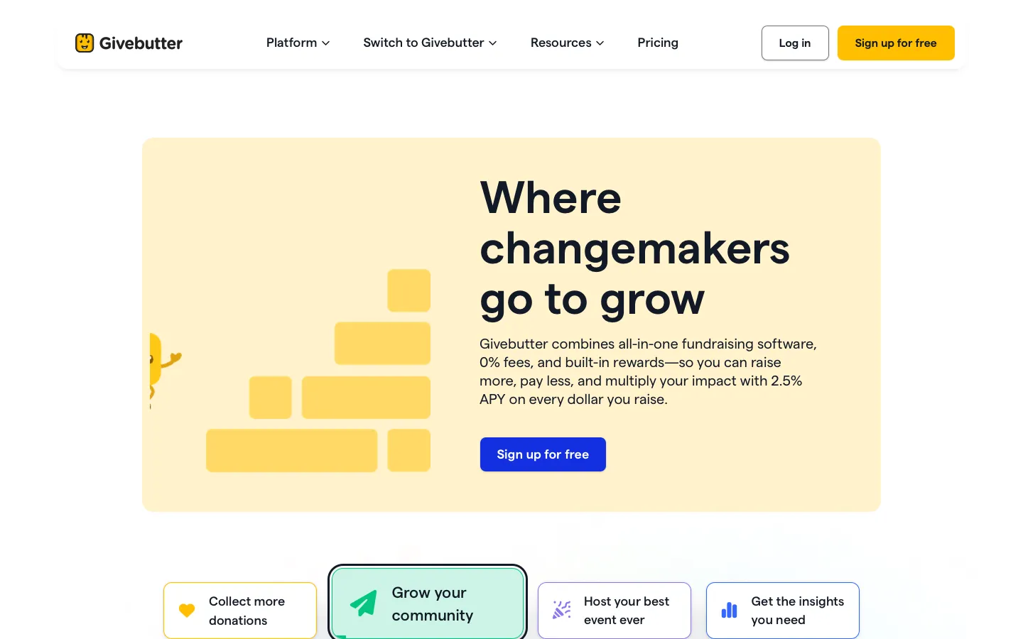 givebutter.com - Landing Screenshot Preview