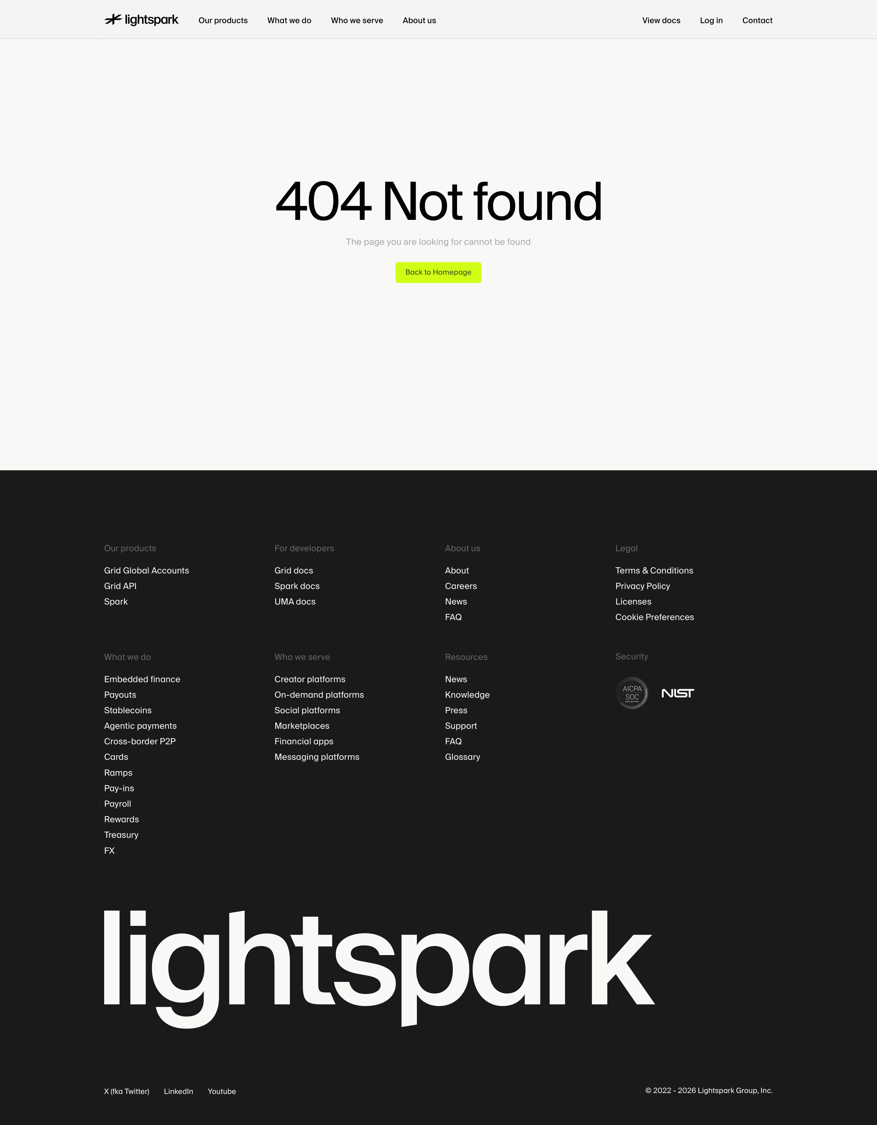 lightspark.com - Lightspark | Products and APIs for moving money - Desktop Screenshot
