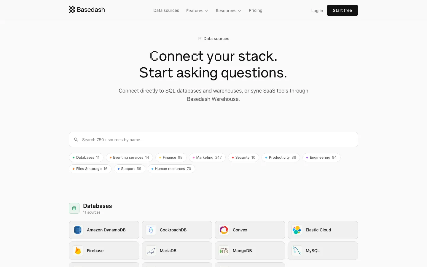 basedash.com - Integrations Screenshot Preview