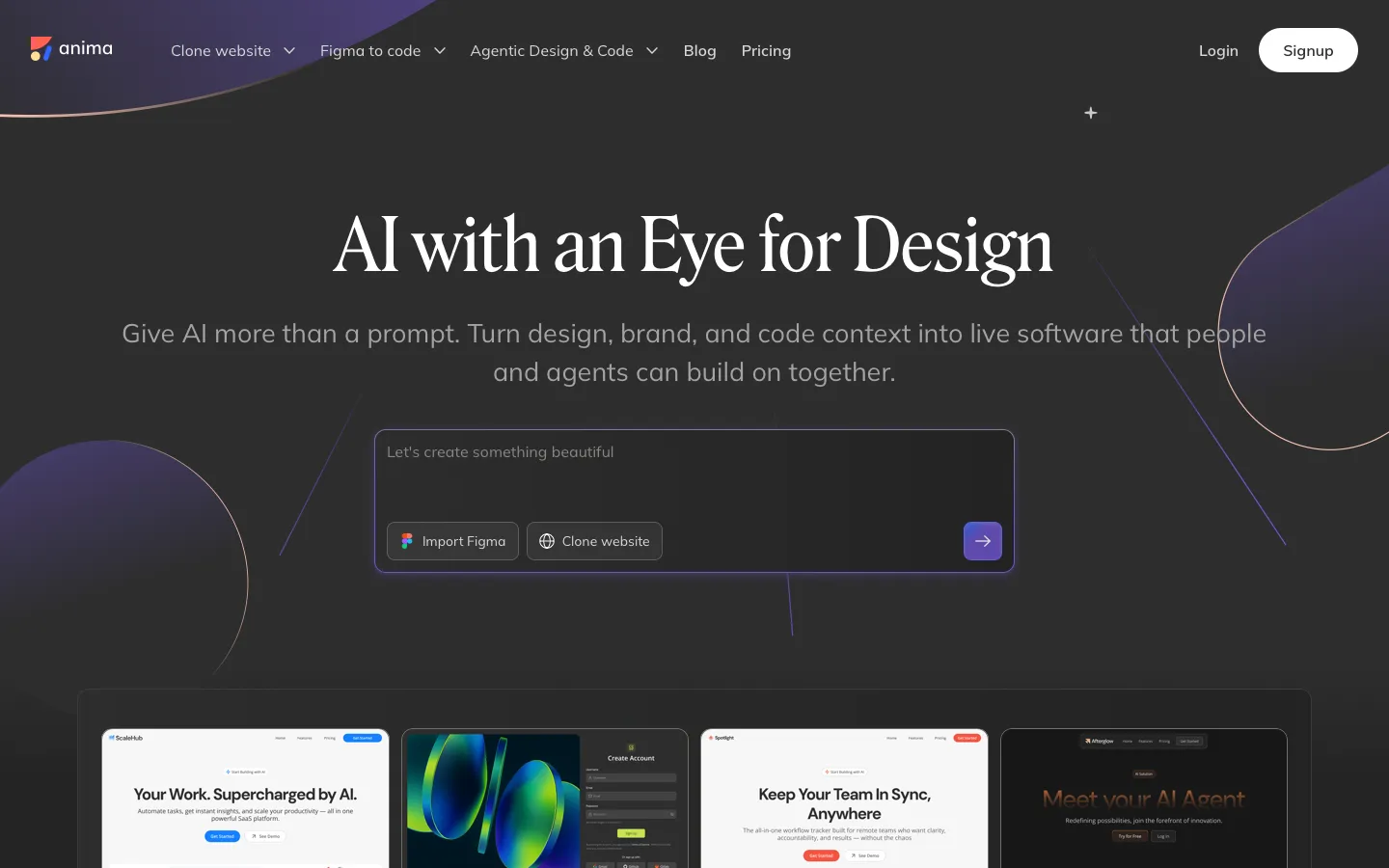 animaapp.com - Landing Screenshot Preview