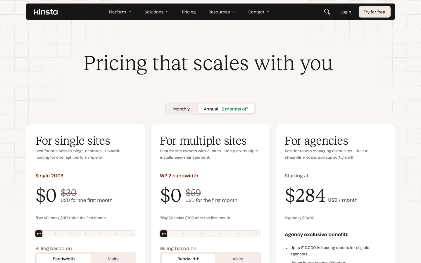 kinsta.com - Pricing Screenshot Preview