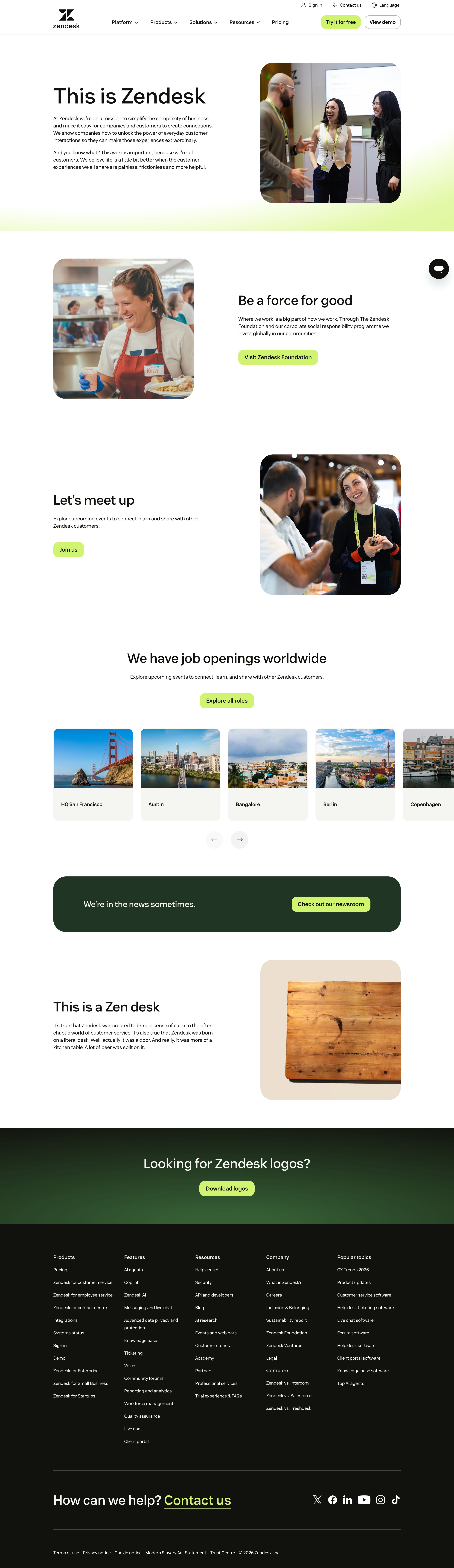 zendesk.co.uk - About Zendesk - Desktop Screenshot