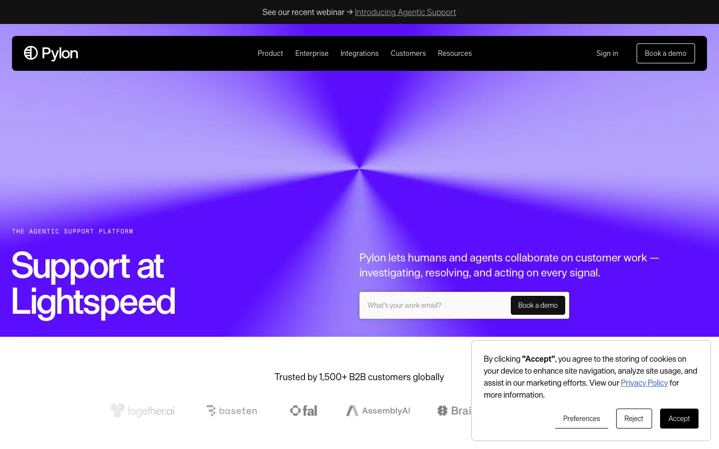 usepylon.com - Landing Screenshot Preview