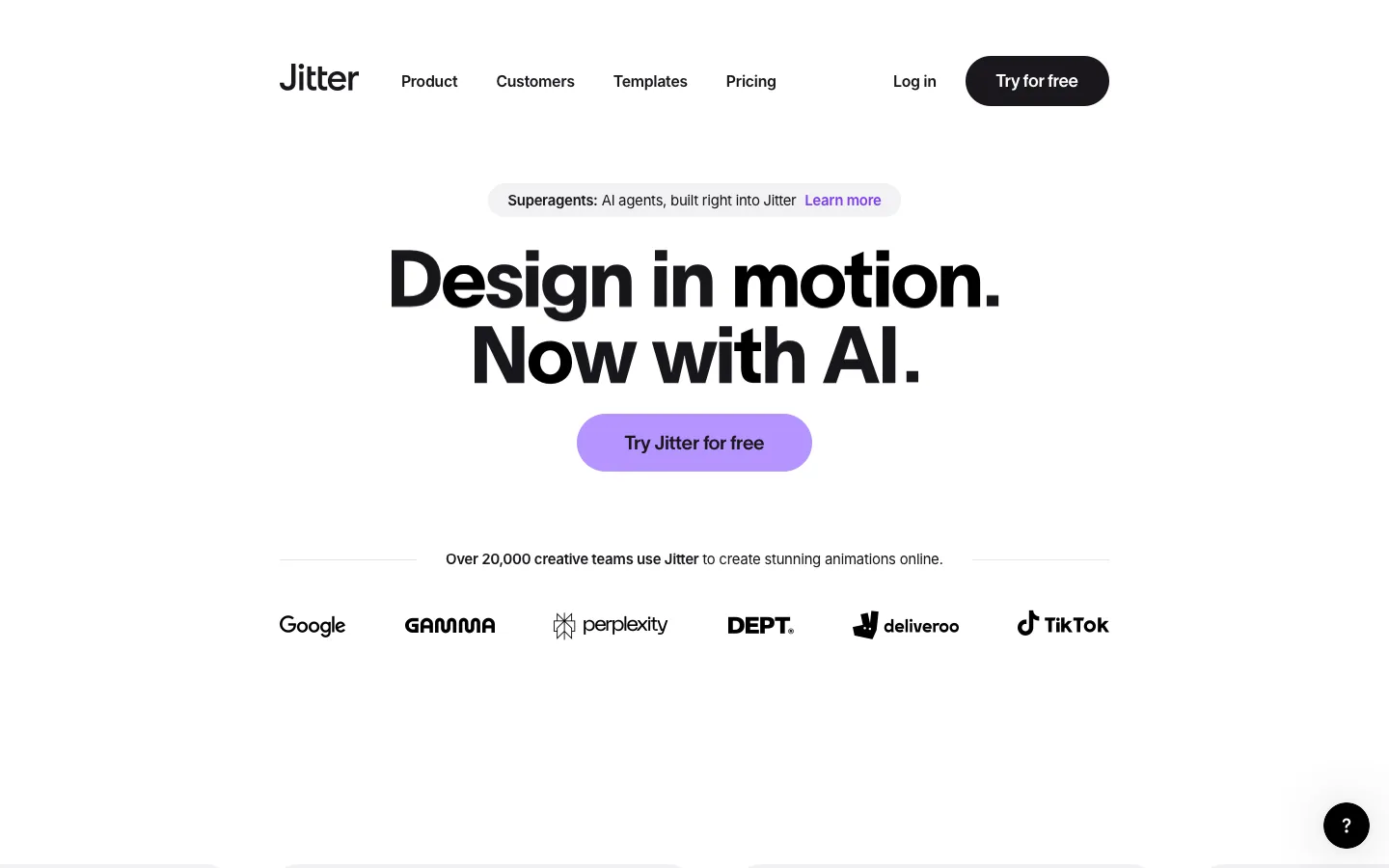 jitter.video - Landing Screenshot Preview