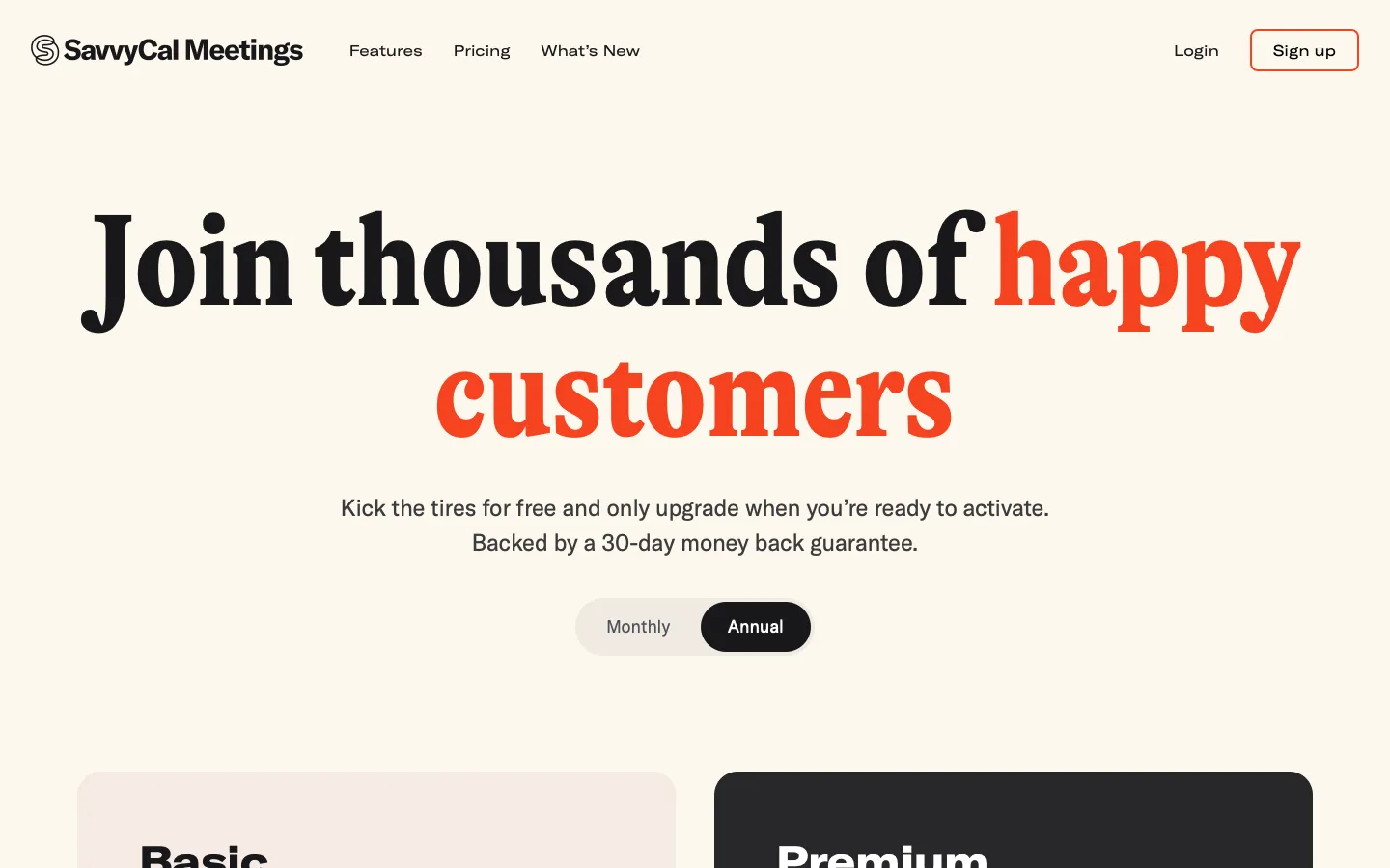 savvycal.com - Pricing Screenshot Preview