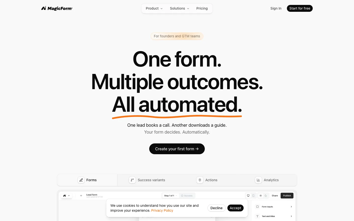 getmagicform.com - Pricing Screenshot Preview