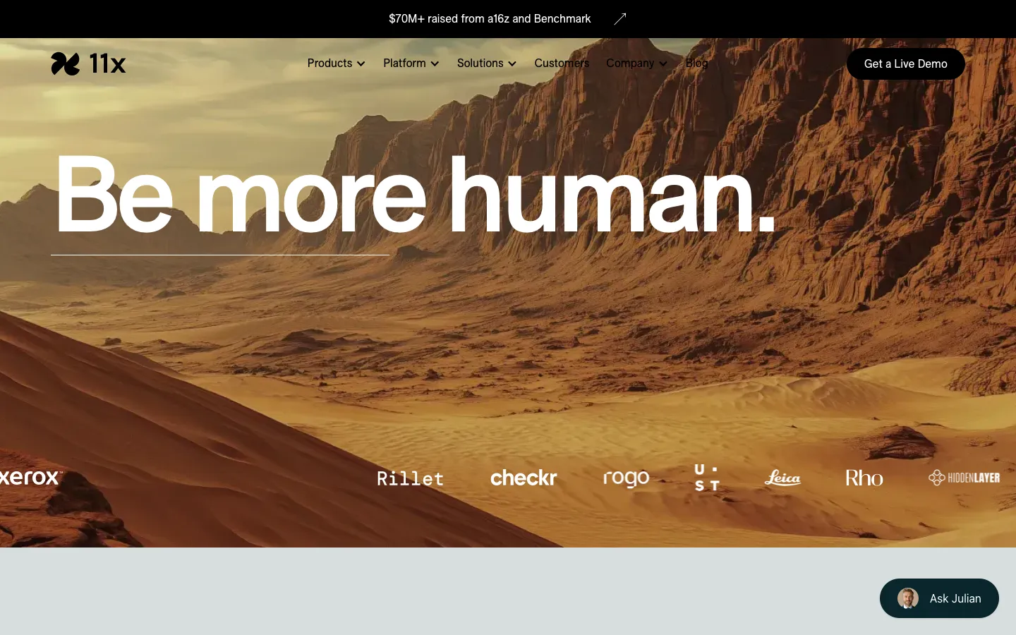 11x.ai - About Screenshot Preview