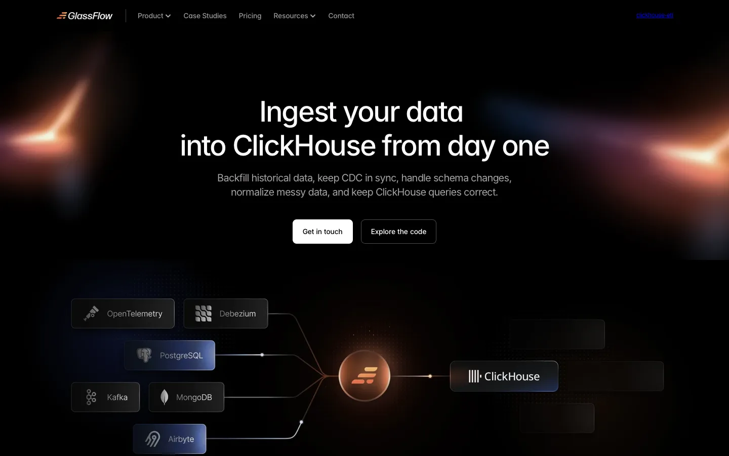 glassflow.dev - Landing Screenshot Preview