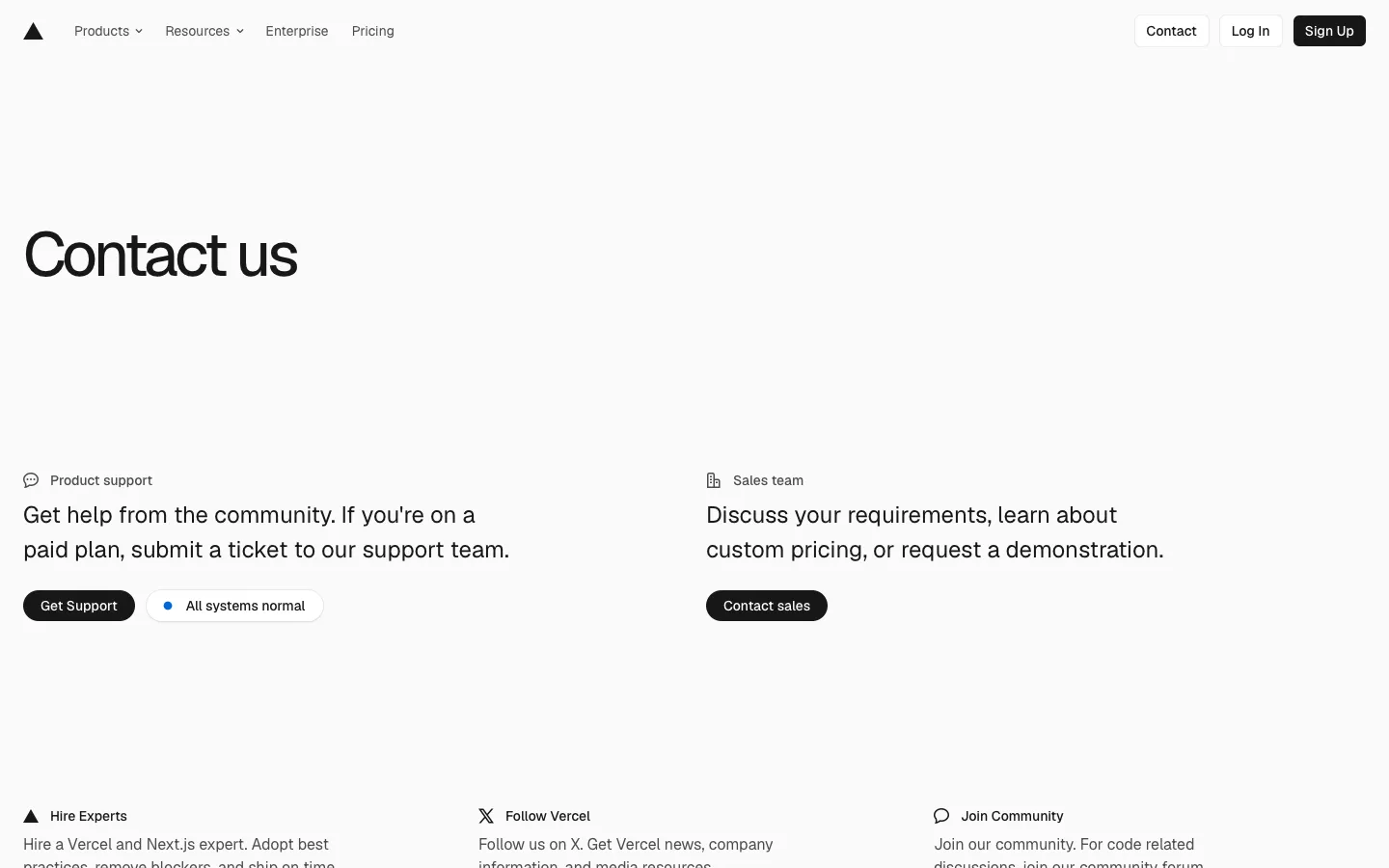vercel.com - Contact Screenshot Preview