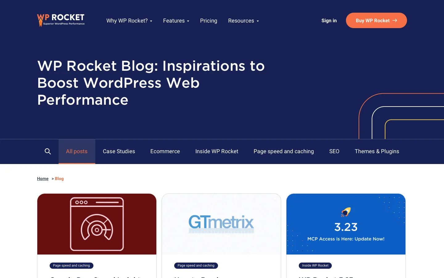 wp-rocket.me - Blog Screenshot Preview