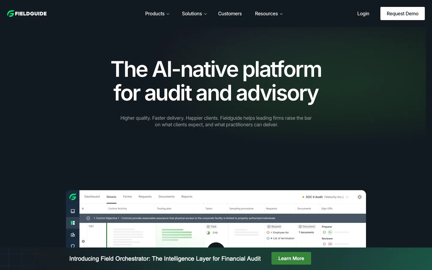 fieldguide.io - Product Screenshot Preview