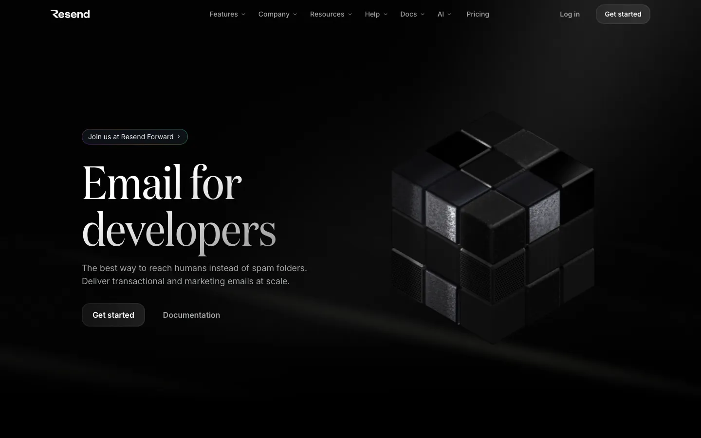 resend.com - Landing Screenshot Preview