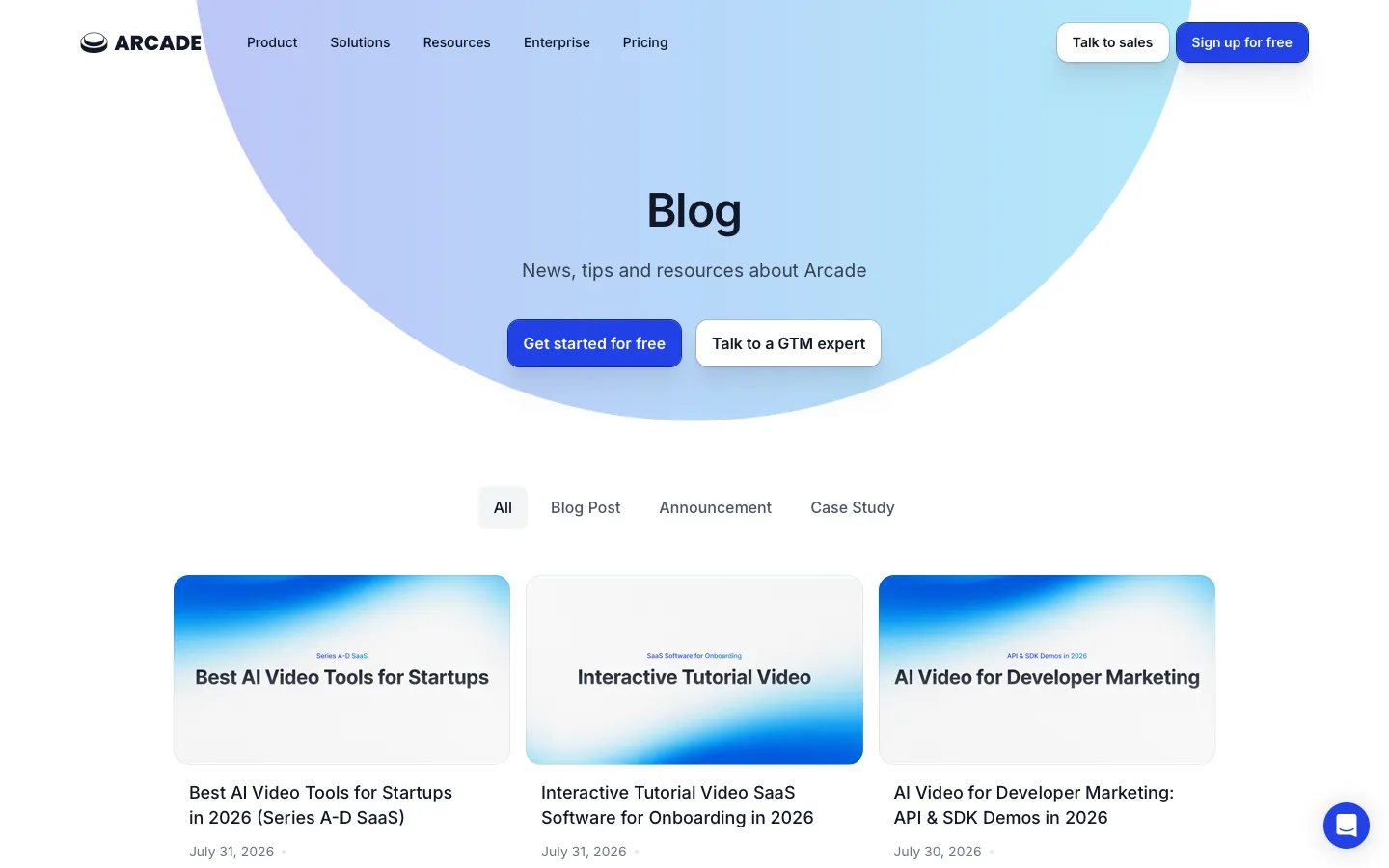 arcade.software - Blog Screenshot Preview