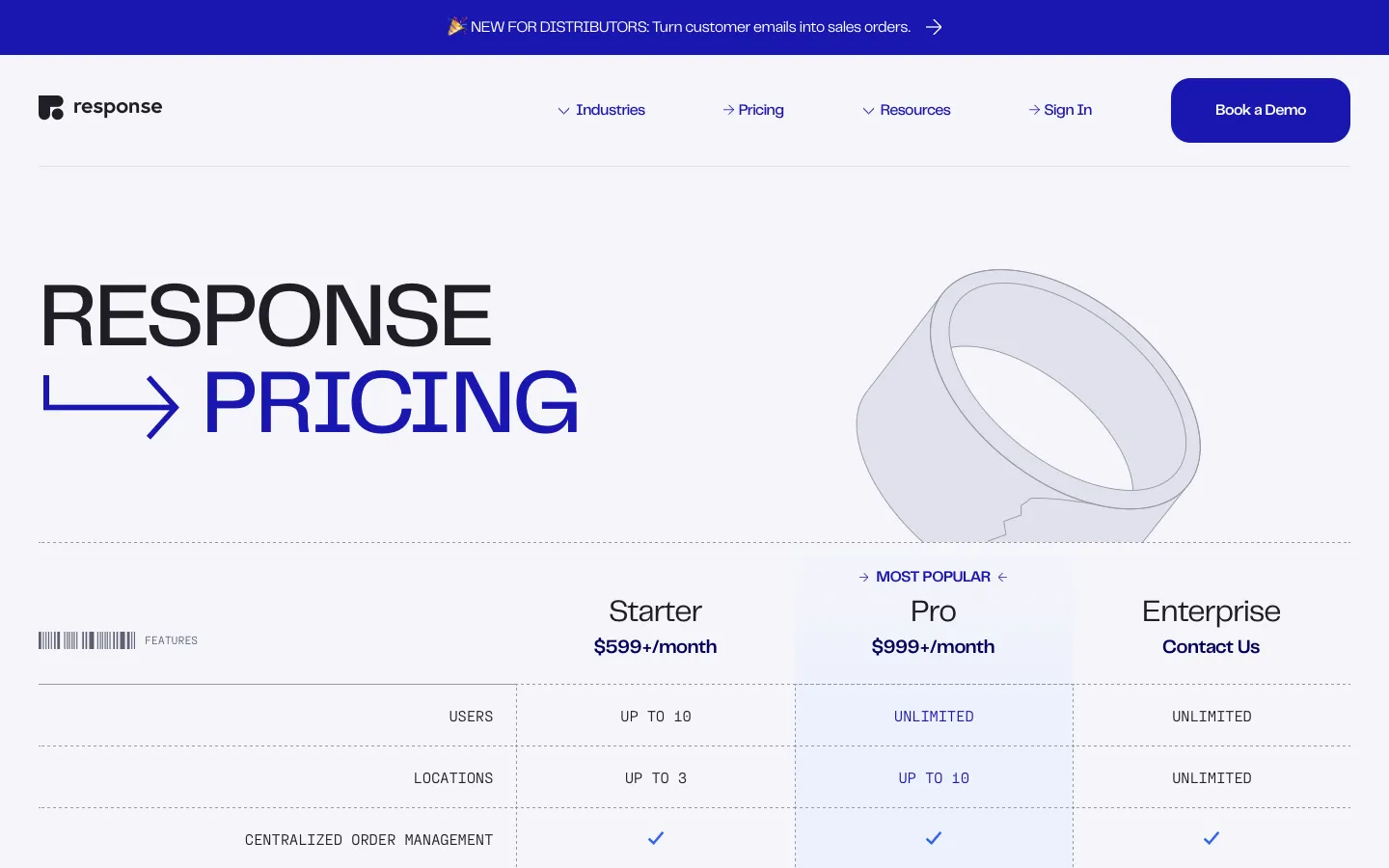 tryresponse.com - Pricing Screenshot Preview