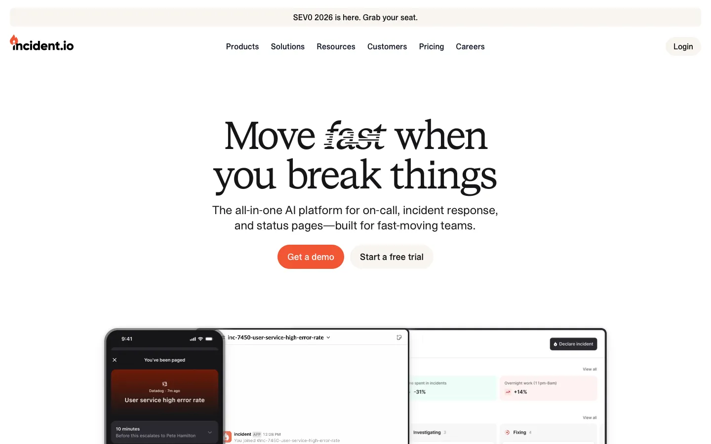 incident.io - Landing Screenshot Preview