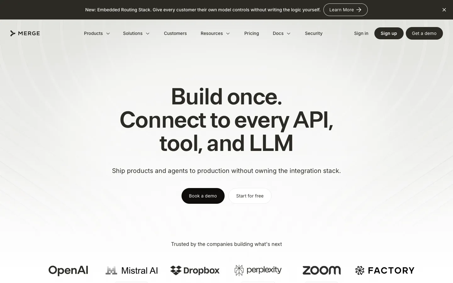 merge.dev - Landing Screenshot Preview