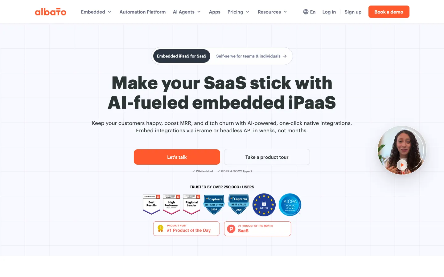 albato.com - Landing Screenshot Preview