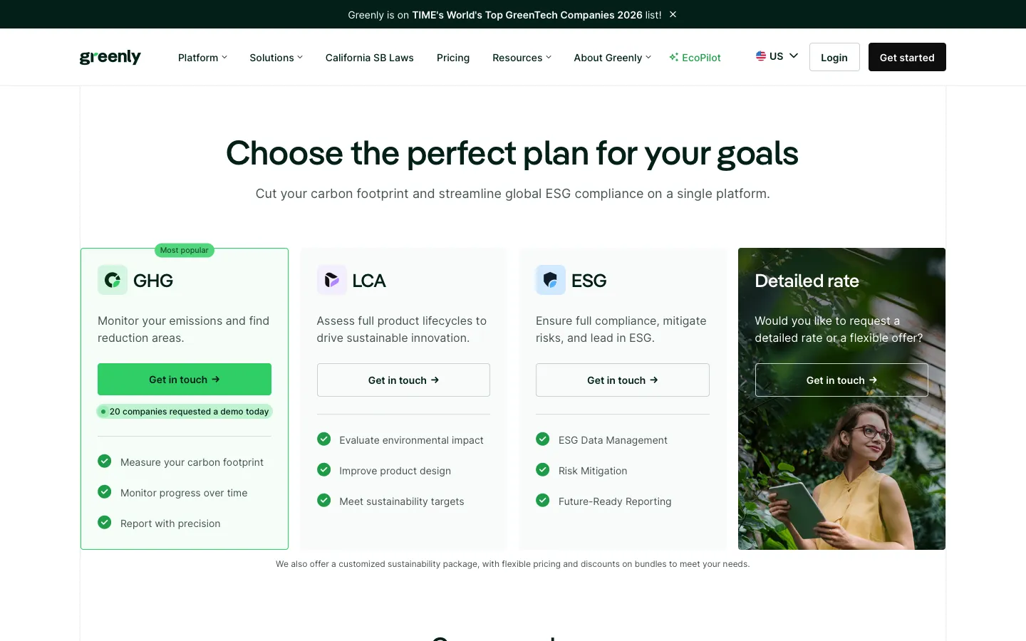 greenly.earth - Pricing Screenshot Preview
