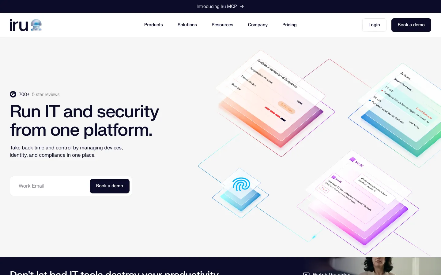 iru.com - Landing Screenshot Preview
