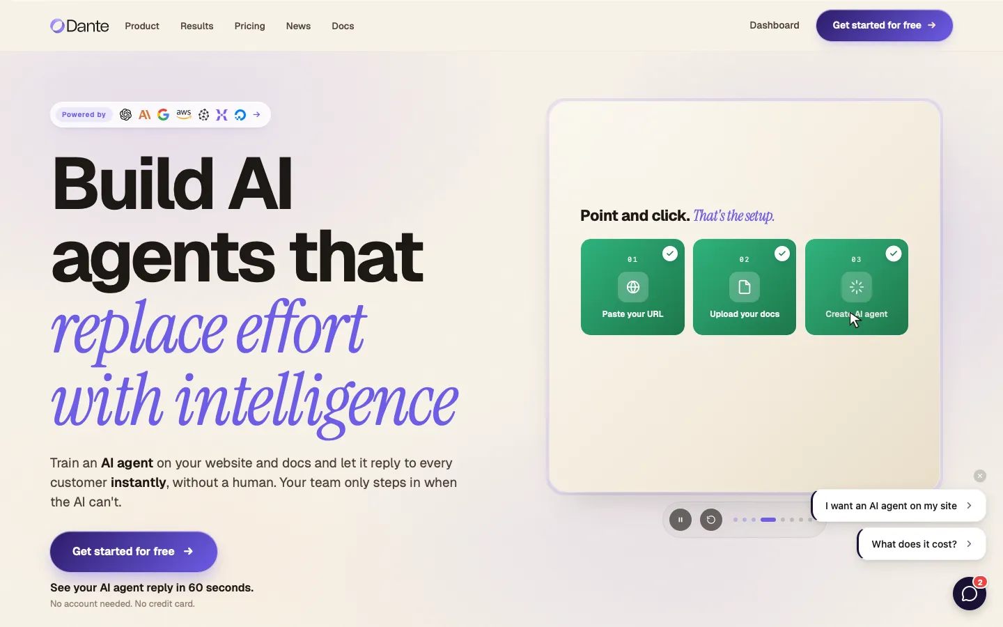 dante-ai.com - Landing Screenshot Preview