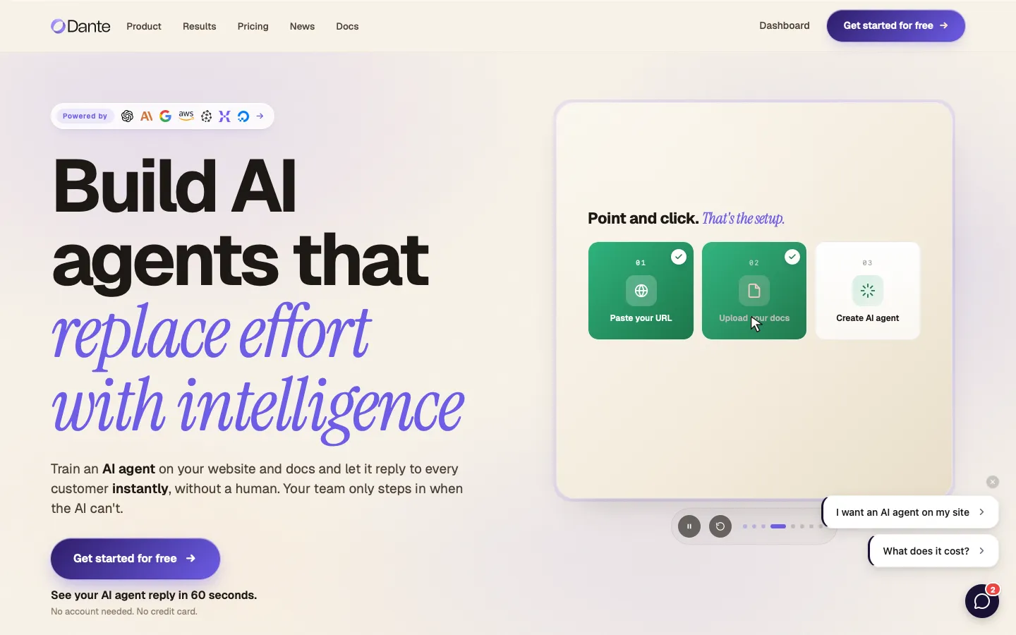 dante-ai.com - Landing Screenshot Preview