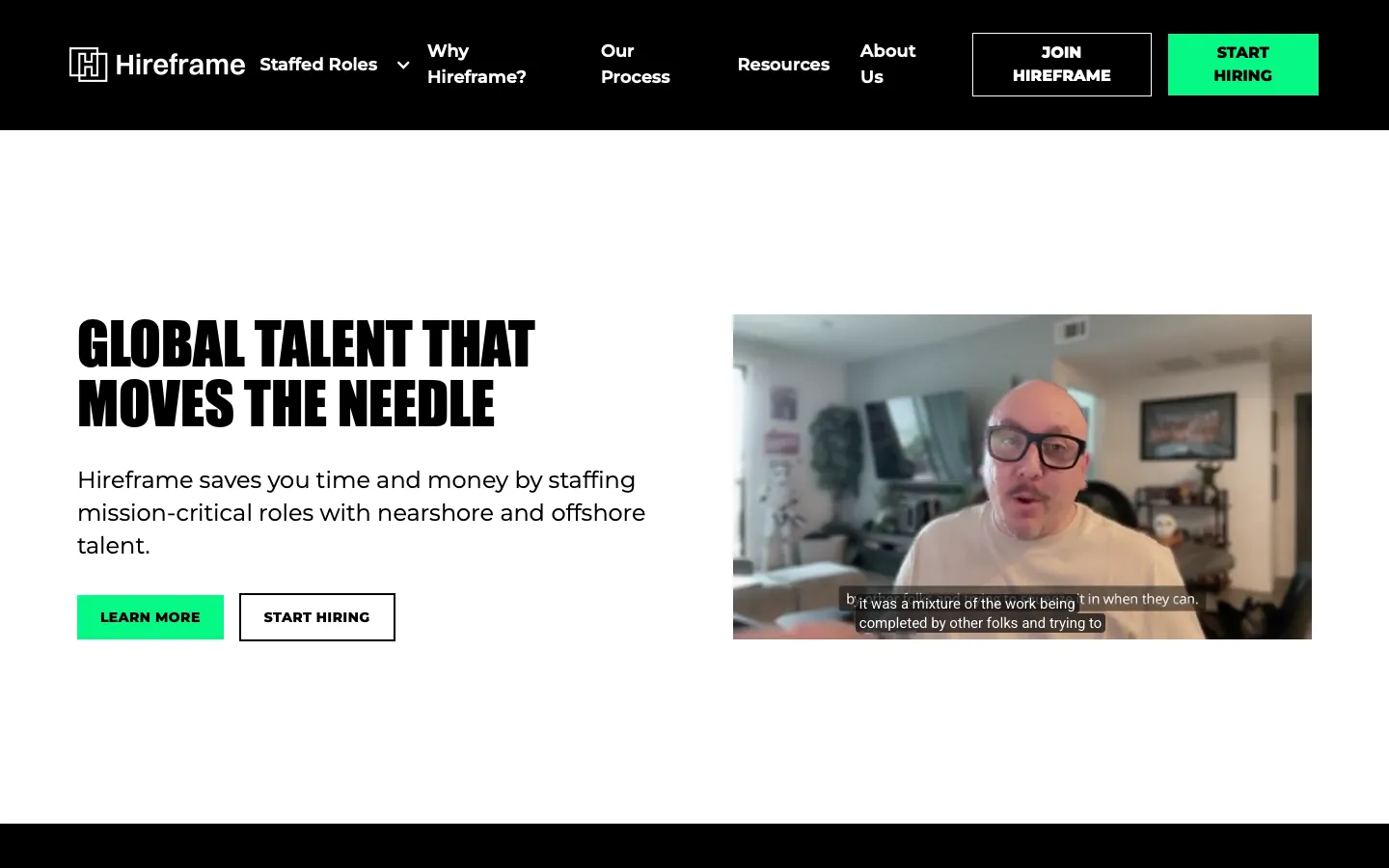 hireframe.com - Landing Screenshot Preview