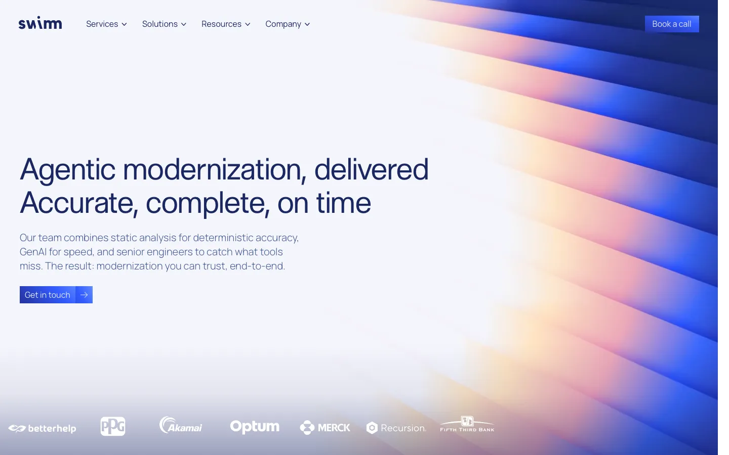 swimm.io - Landing Screenshot Preview