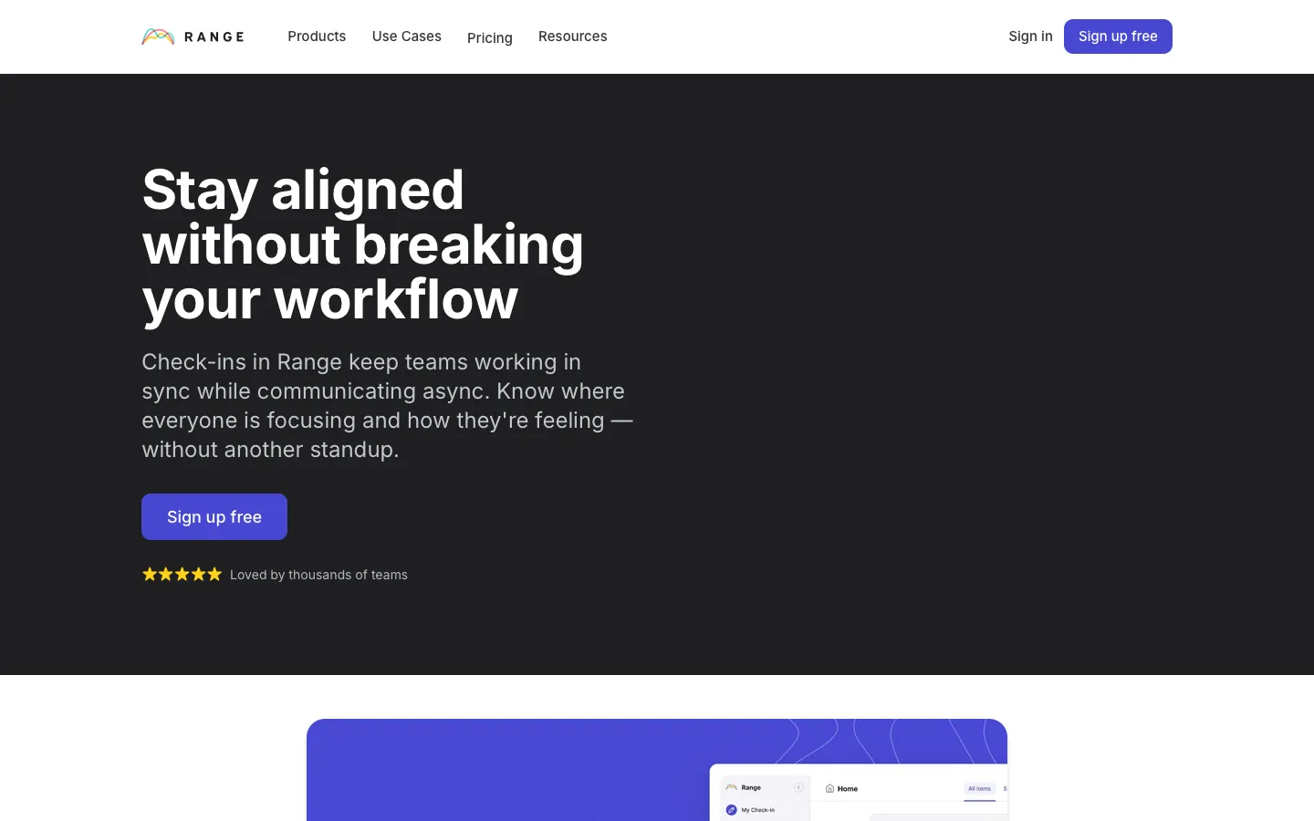 range.co - Product Screenshot Preview