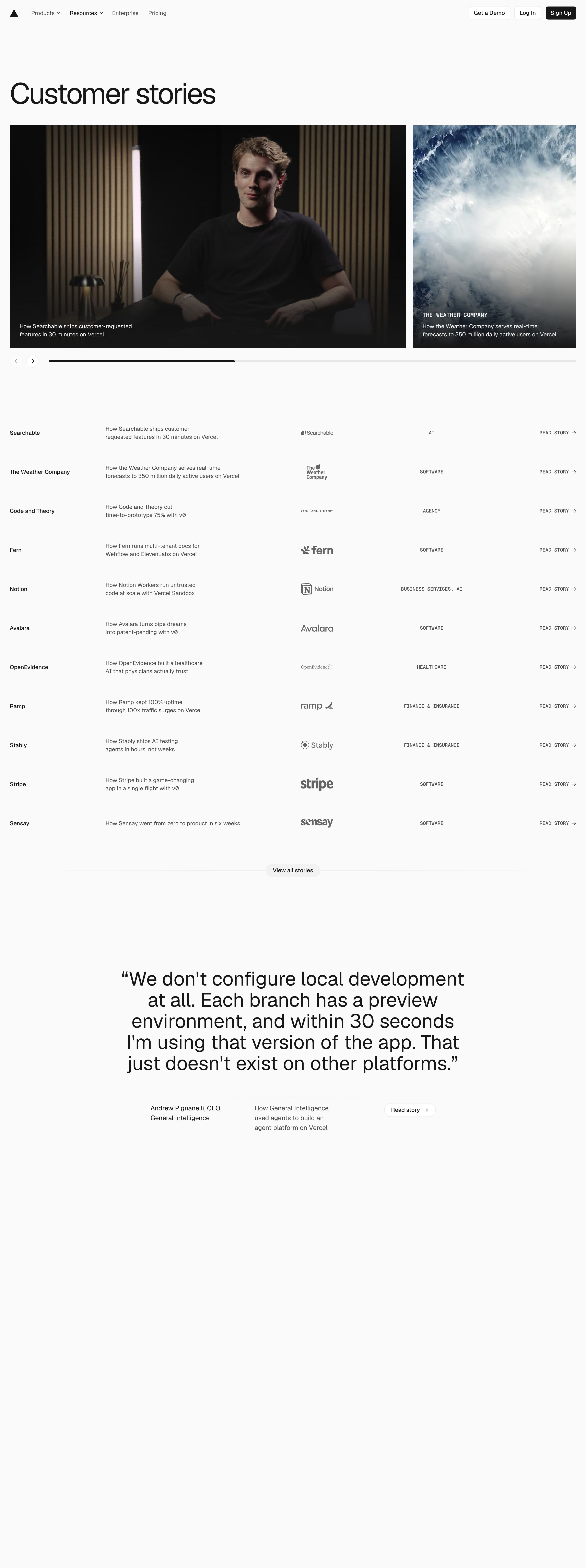 vercel.com - Customers | Vercel - Desktop Screenshot