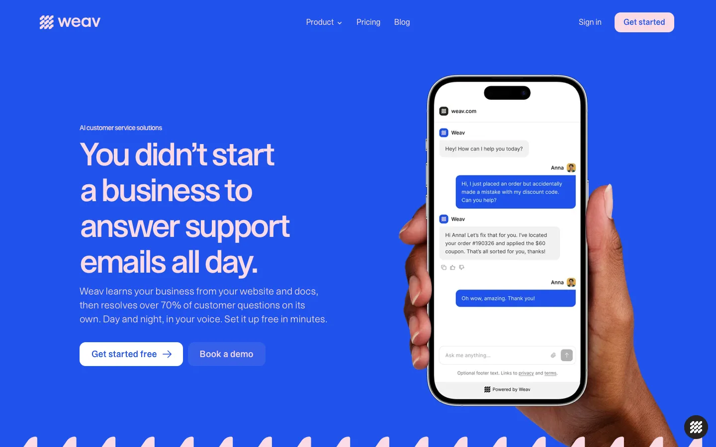 weav.com - Landing Screenshot Preview
