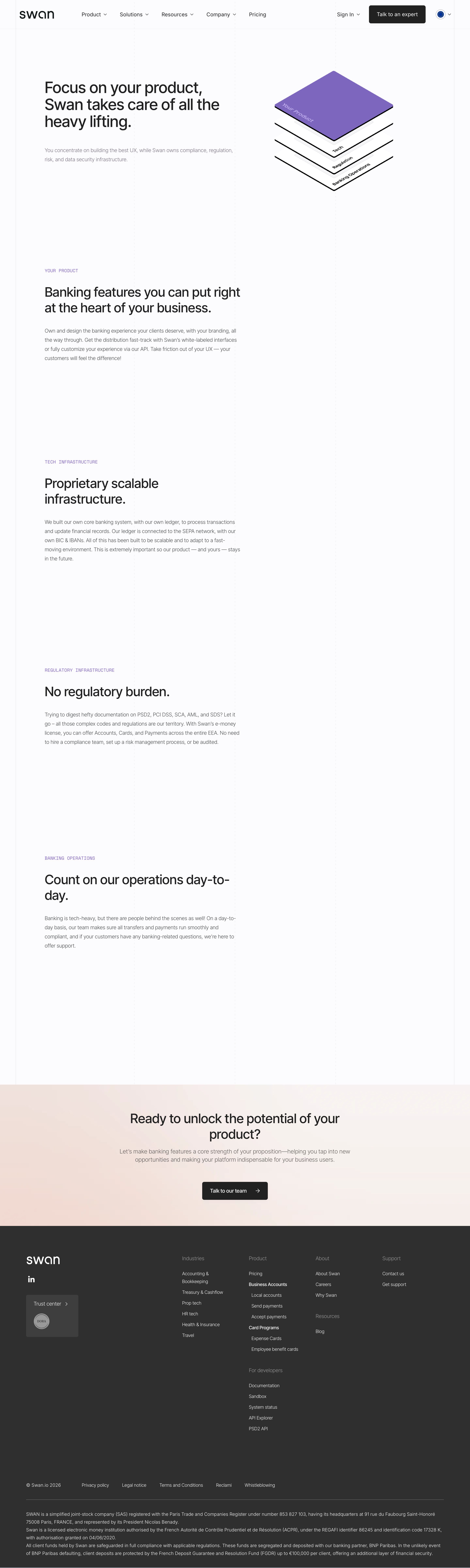 swan.io - Why Swan - Desktop - Fri Jul 31 2026 19:39:21 GMT+0000 (Coordinated Universal Time) Screenshot