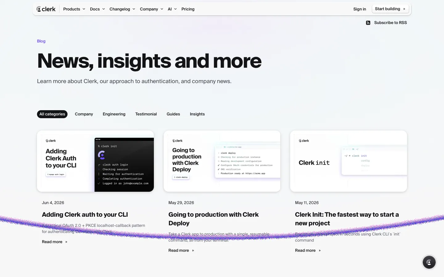 clerk.dev - Blog Screenshot Preview