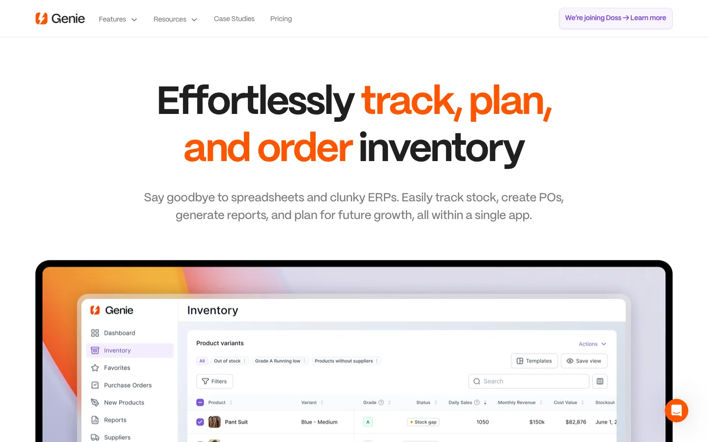genie.io - Landing Screenshot Preview