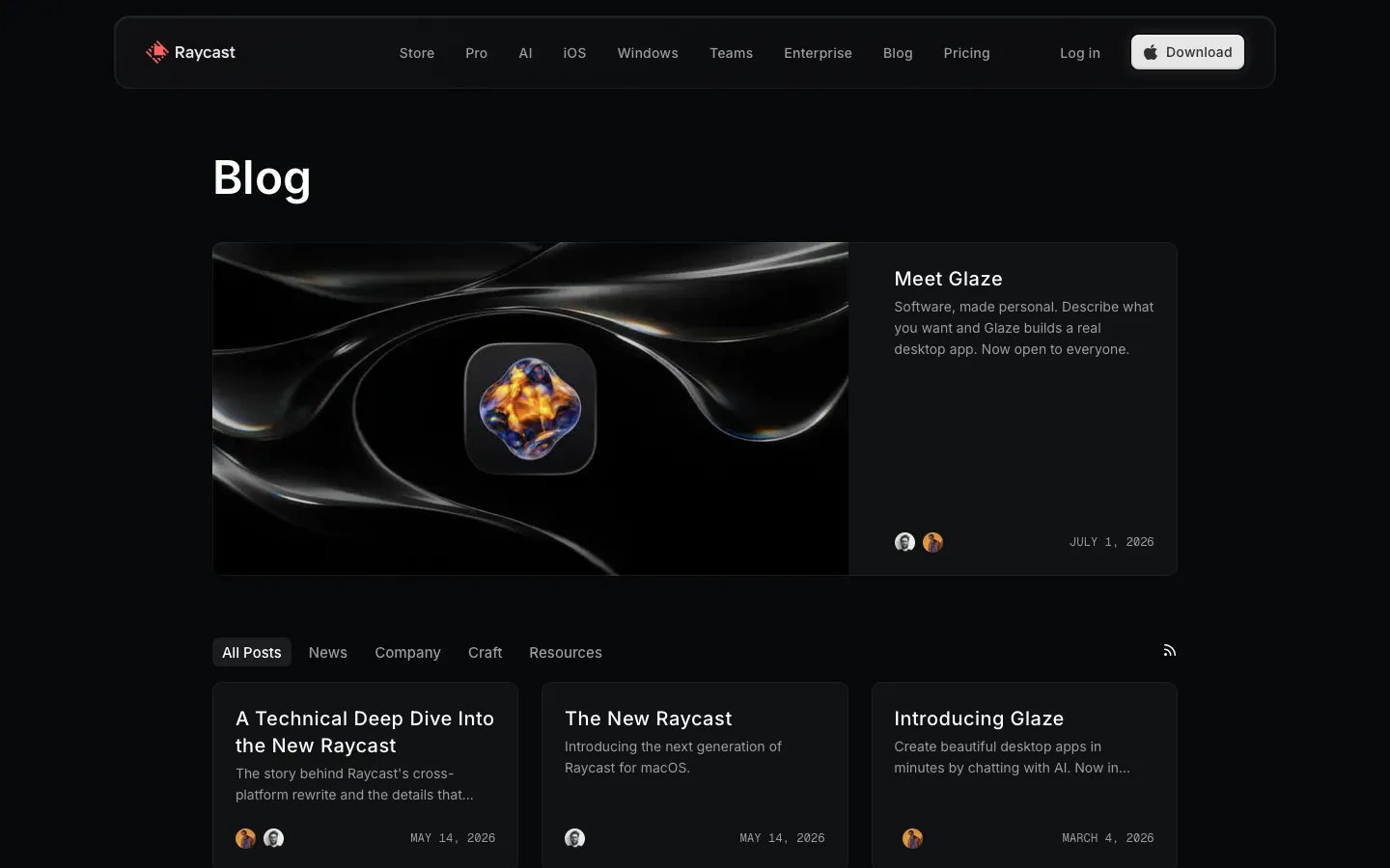 raycast.com - Blog Screenshot Preview