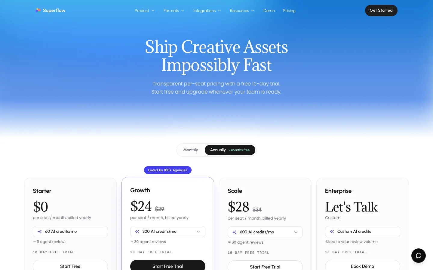 usesuperflow.com - Pricing Screenshot Preview