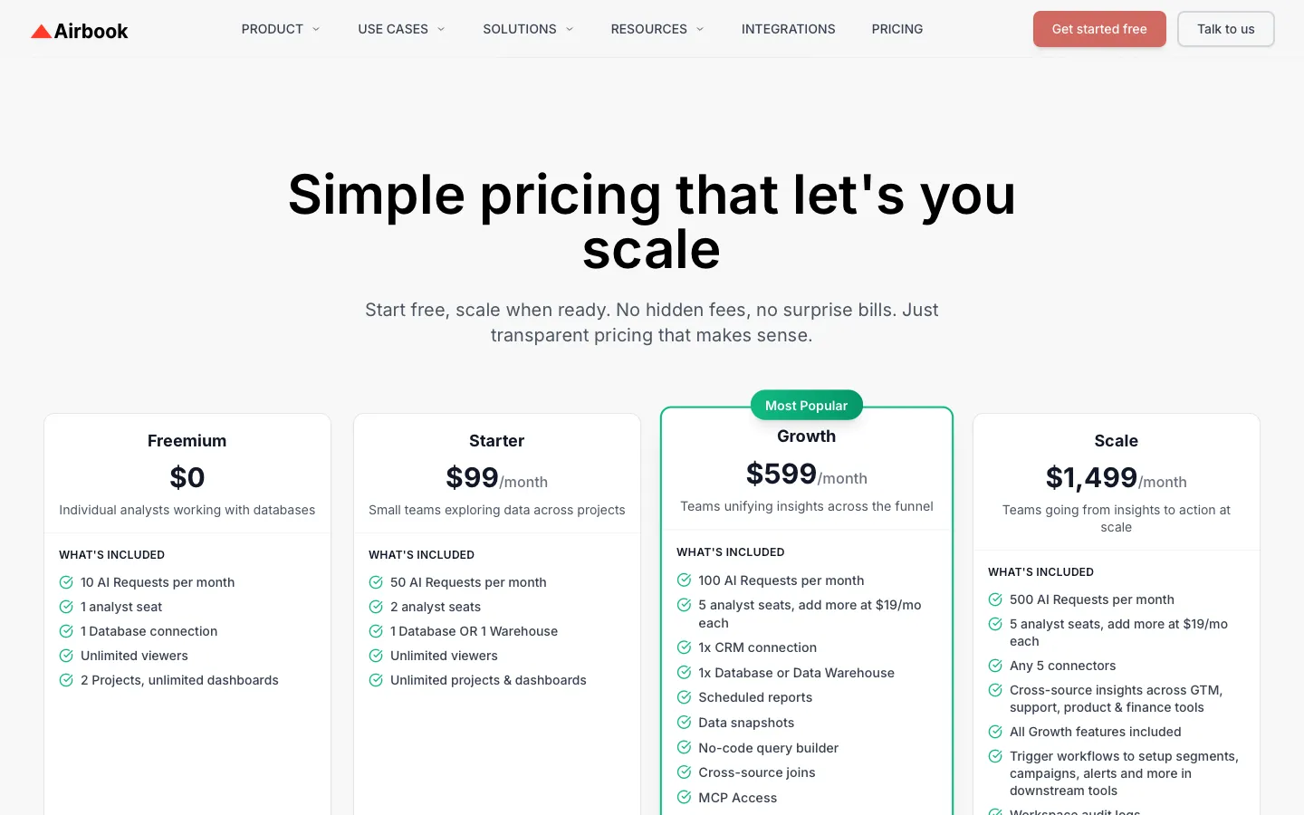 airbook.io - Pricing Screenshot Preview