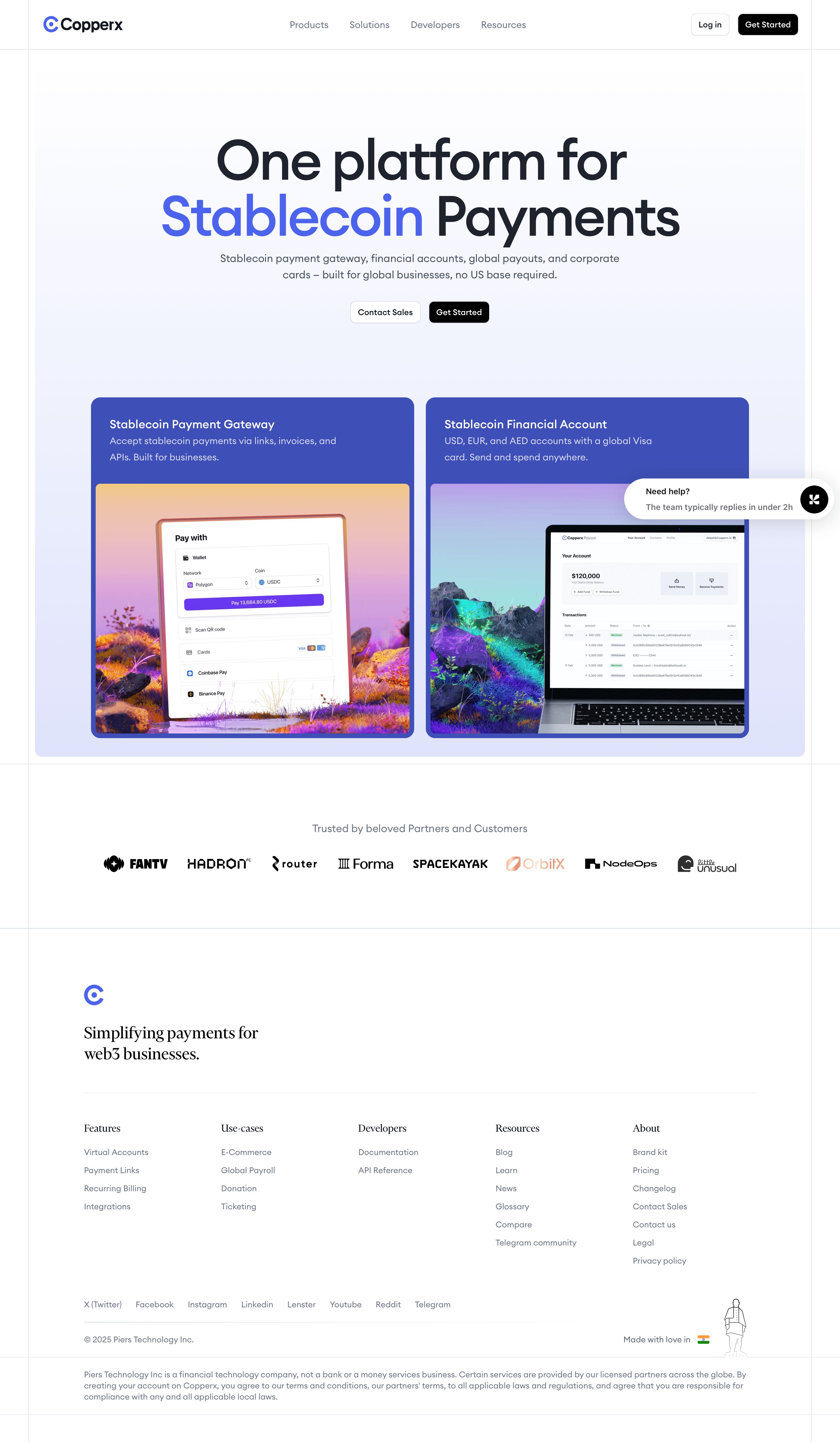 copperx.io - Copperx | Stablecoin Platform for Cross-Border Payments | Copperx - Desktop - Thu Aug 06 2026 08:17:19 GMT+0000 (Coordinated Universal Time) Screenshot