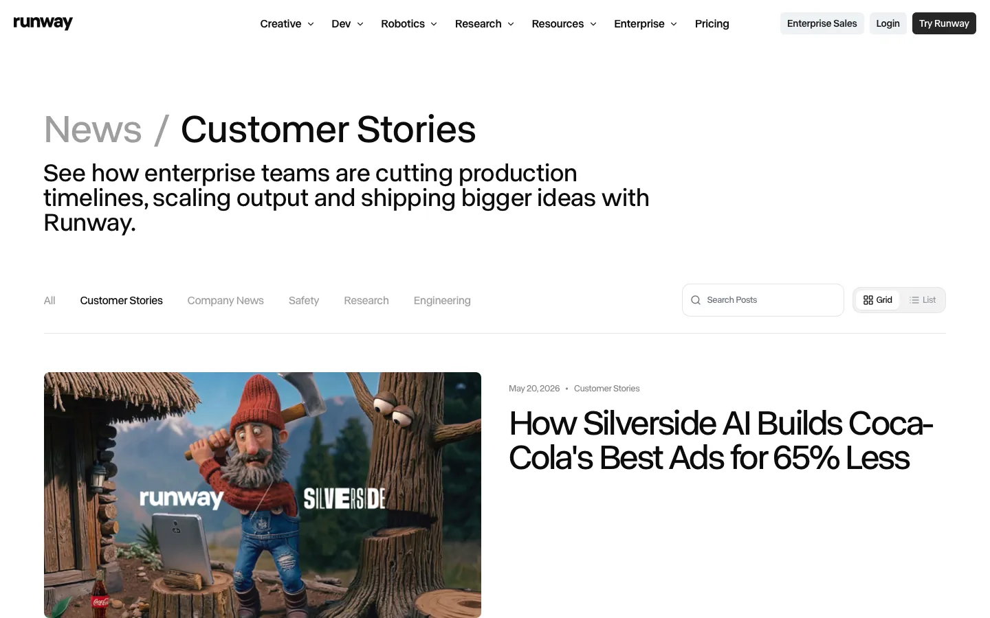 runwayml.com - Customers Screenshot Preview