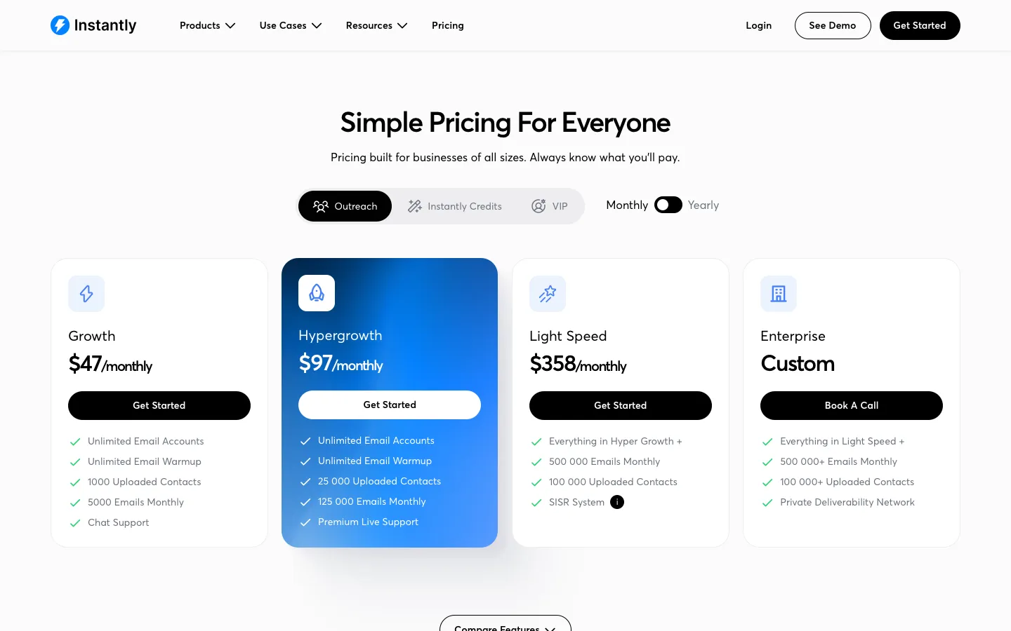 instantly.ai - Pricing Screenshot Preview