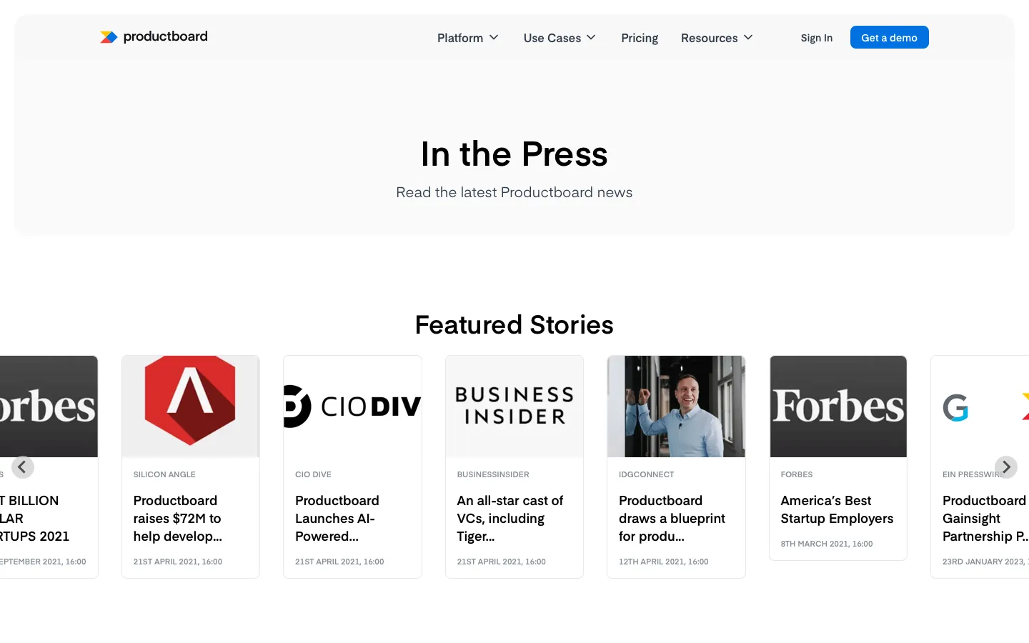productboard.com - Press Screenshot Preview