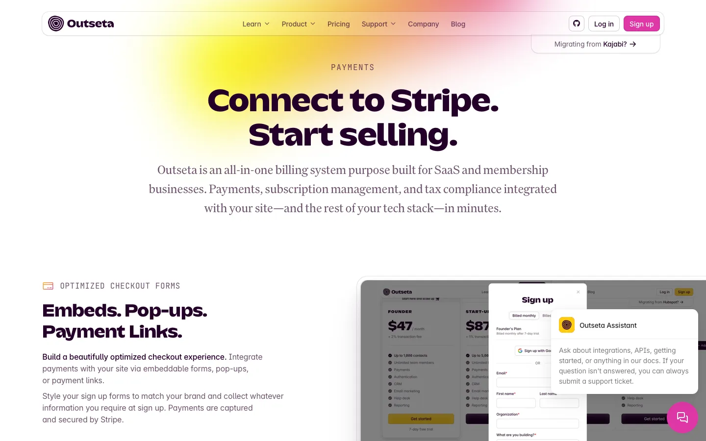 outseta.com - Product Screenshot Preview