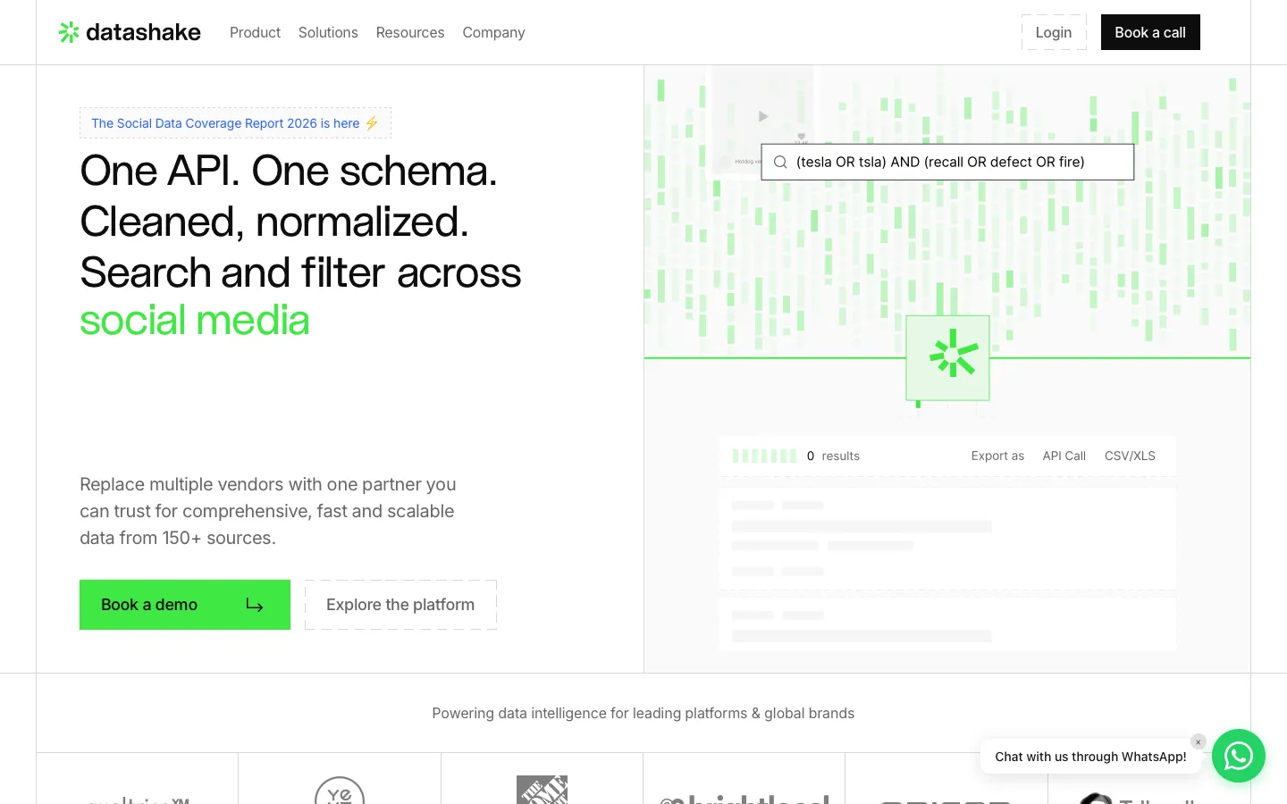 datashake.com - Landing Screenshot Preview