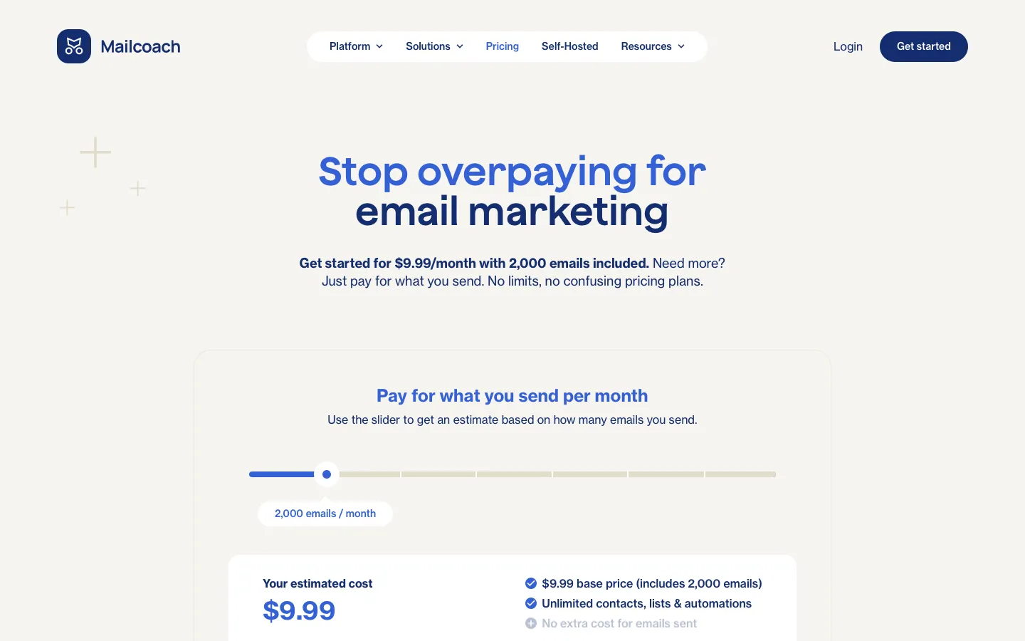 mailcoach.app - Pricing Screenshot Preview