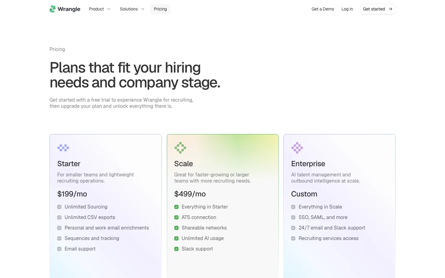 wrangle.ai - Pricing Screenshot Preview