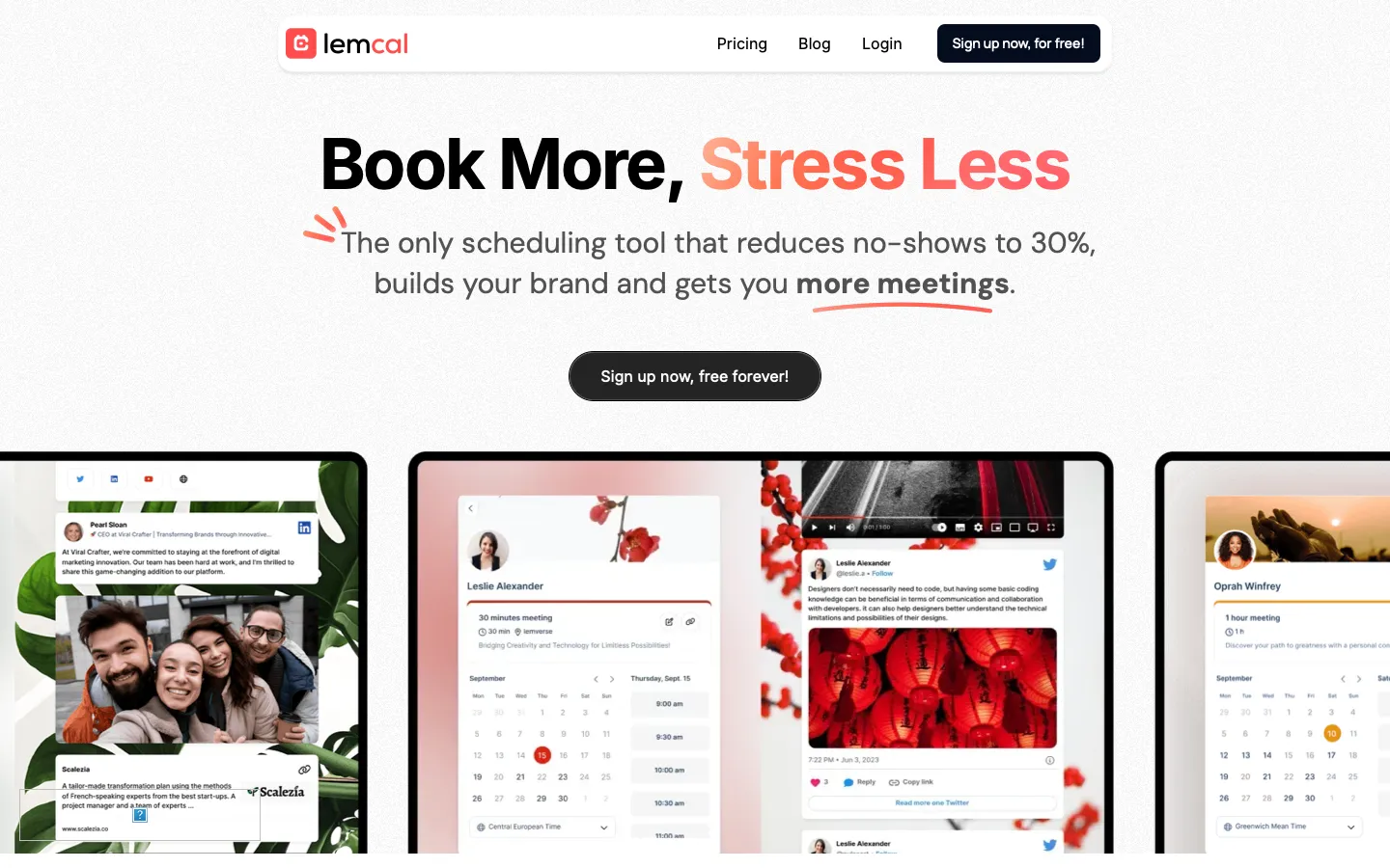 lemcal.com - Landing Screenshot Preview