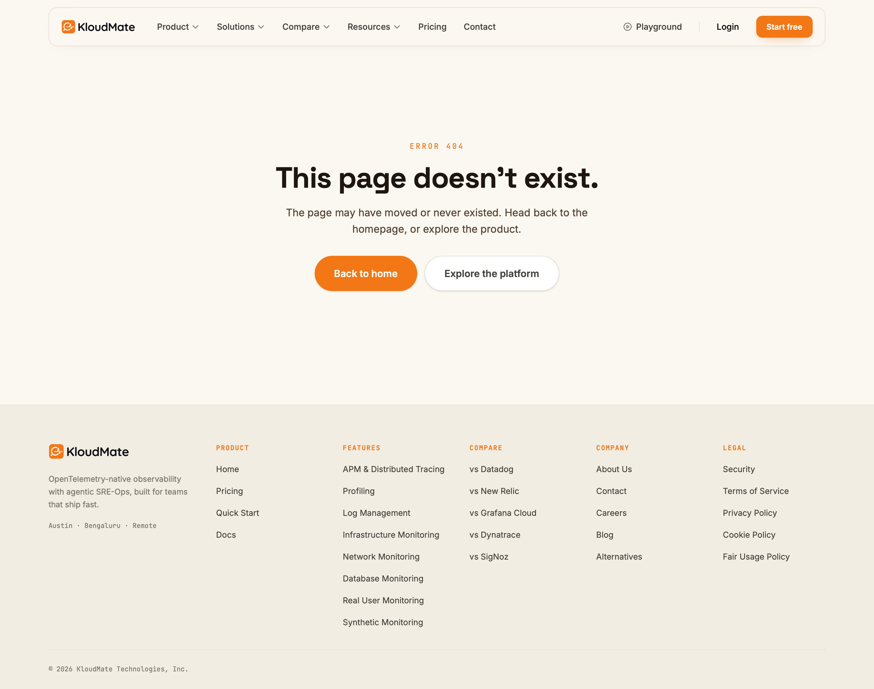 kloudmate.com - Page not found · KloudMate - Desktop - Tue Aug 04 2026 15:24:11 GMT+0000 (Coordinated Universal Time) Screenshot