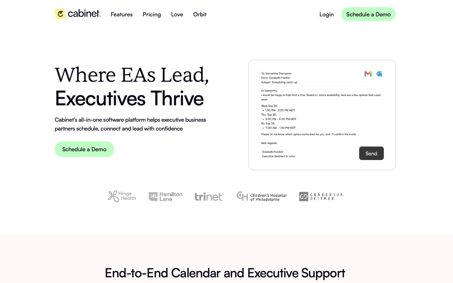 joincabinet.com - Landing Screenshot Preview