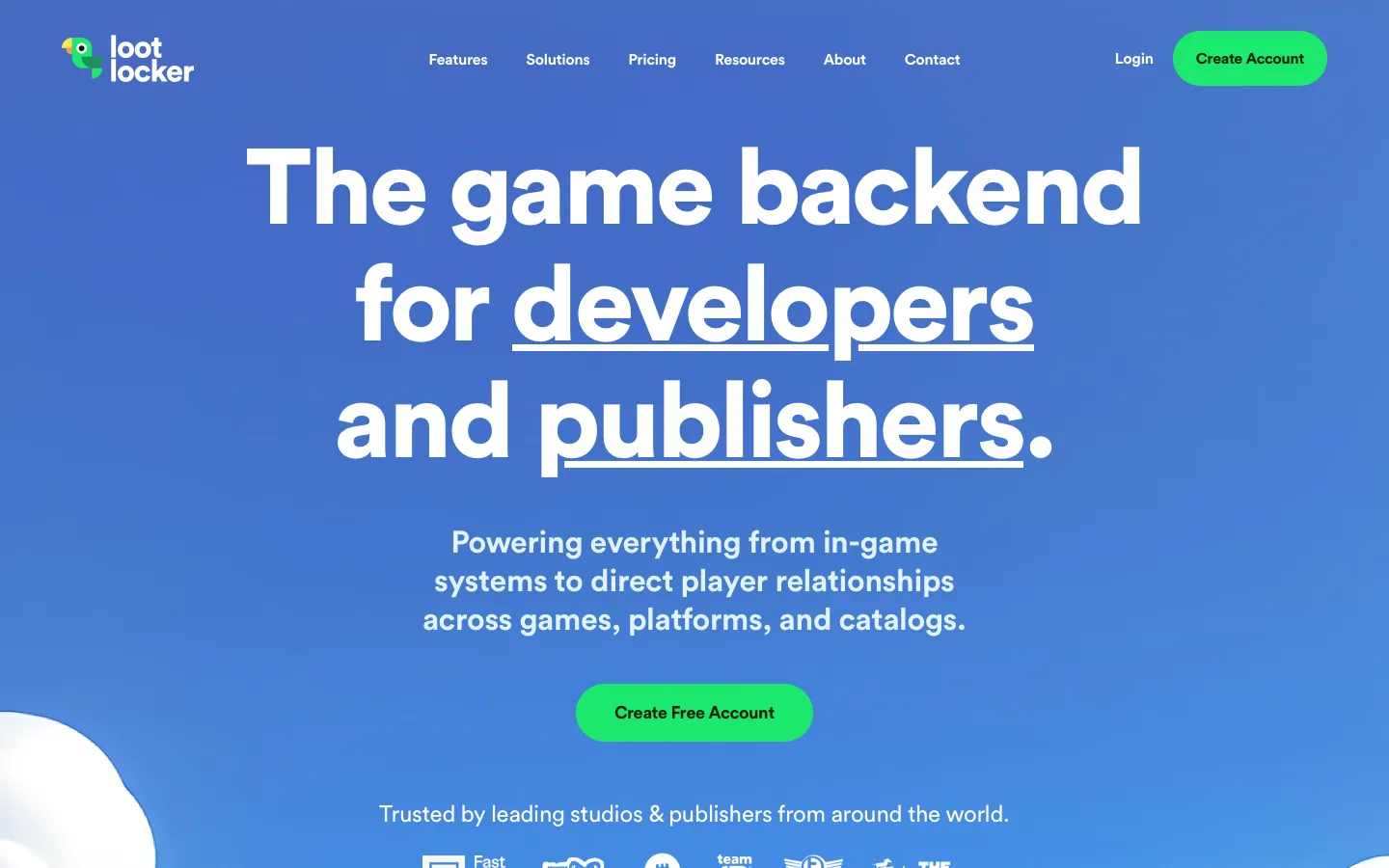 lootlocker.com - Landing Screenshot Preview