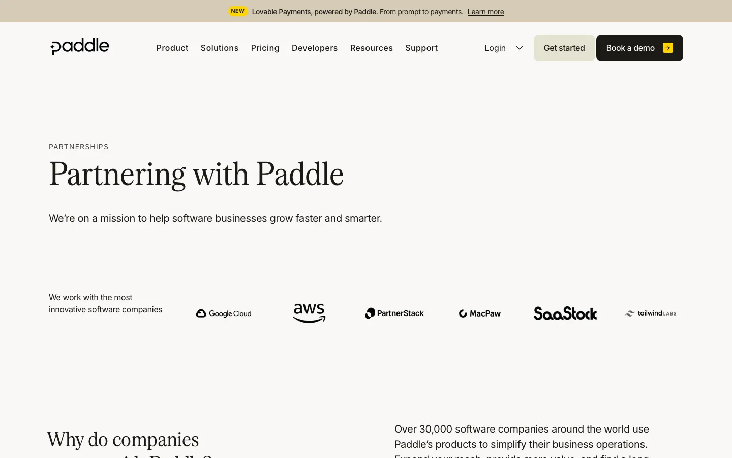 paddle.com - Partners Screenshot Preview