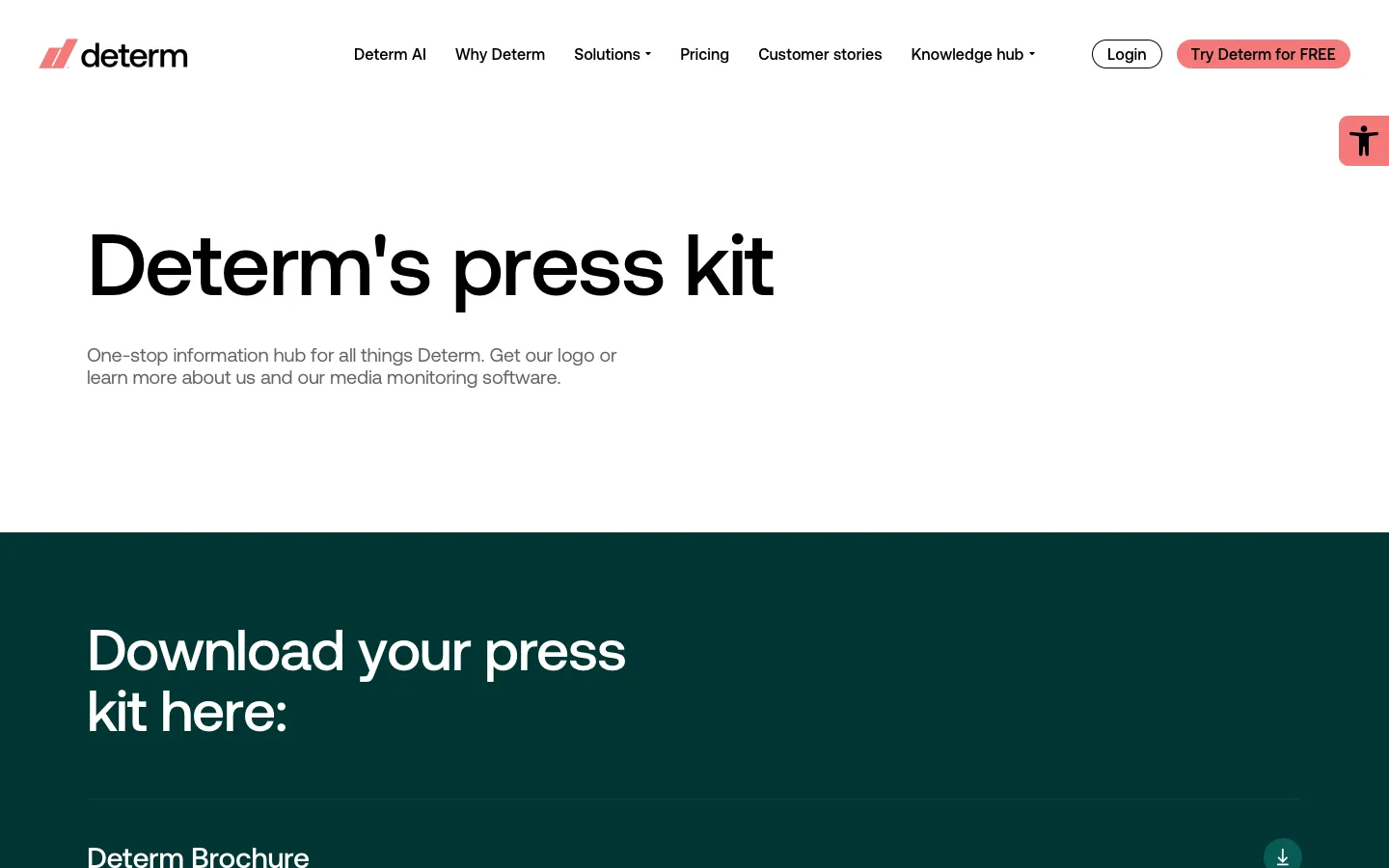 determ.com - Media kit Screenshot Preview
